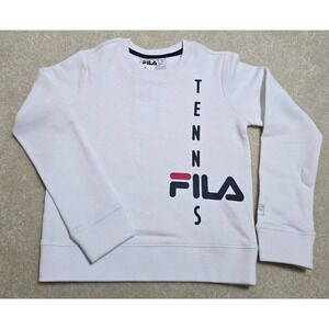 Fila Girls Tennis Pullover Sweatshirt Girls S White NWT